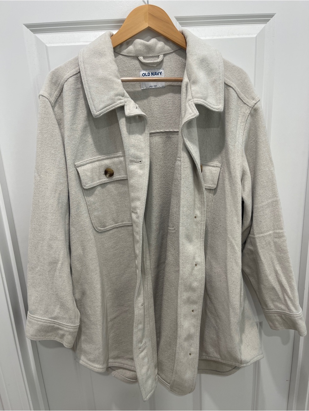 Old Navy Off-White Knit Shaket